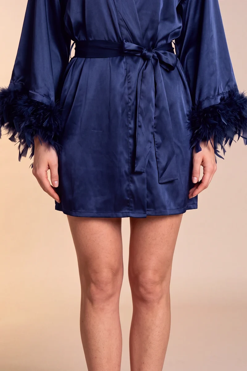 Kimono long en satin Celiana