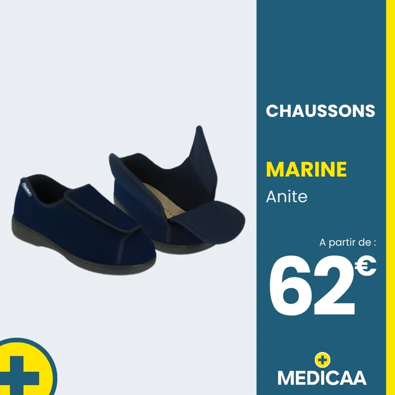 Chaussons Orthopédiques - (Anite) - Mixte - Marine