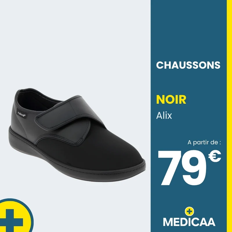 Chaussons Orthopédiques - (Alix) - Mixte - Noir
