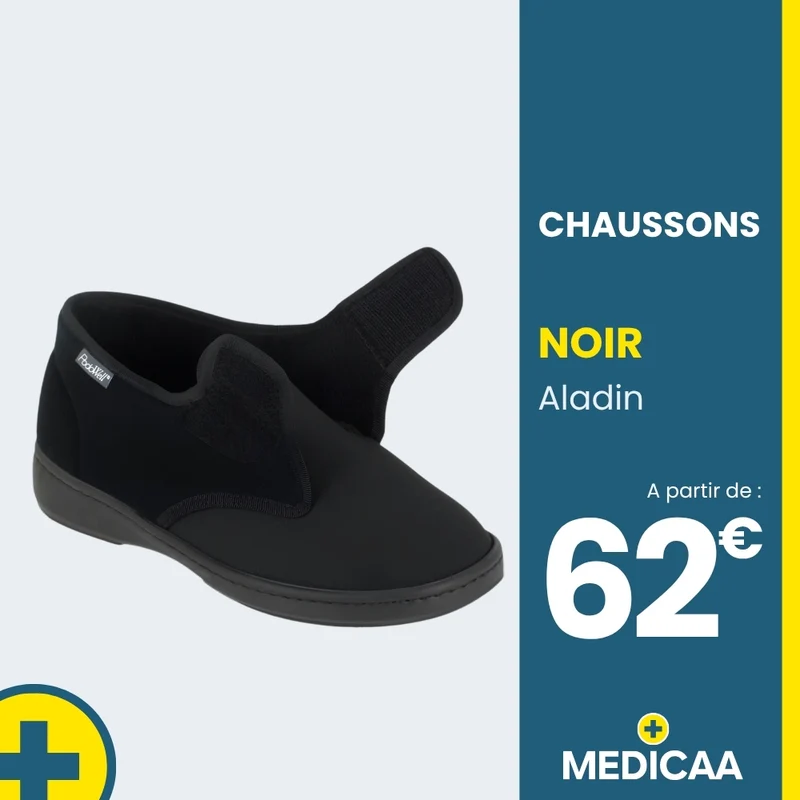 Chaussons Orthopédiques - (Aladin) - Mixte - Noir