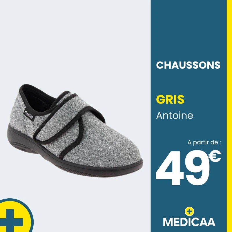 Chaussons Orthopédiques - (Antoine) - Mixte - Gris