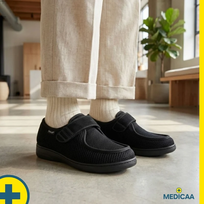 Chaussons Thérapeutiques - (Ando) - Mixte - Noir