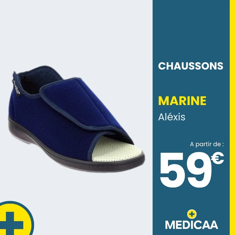 Chaussons Orthopédiques - (Alexis) - Mixte - Marine