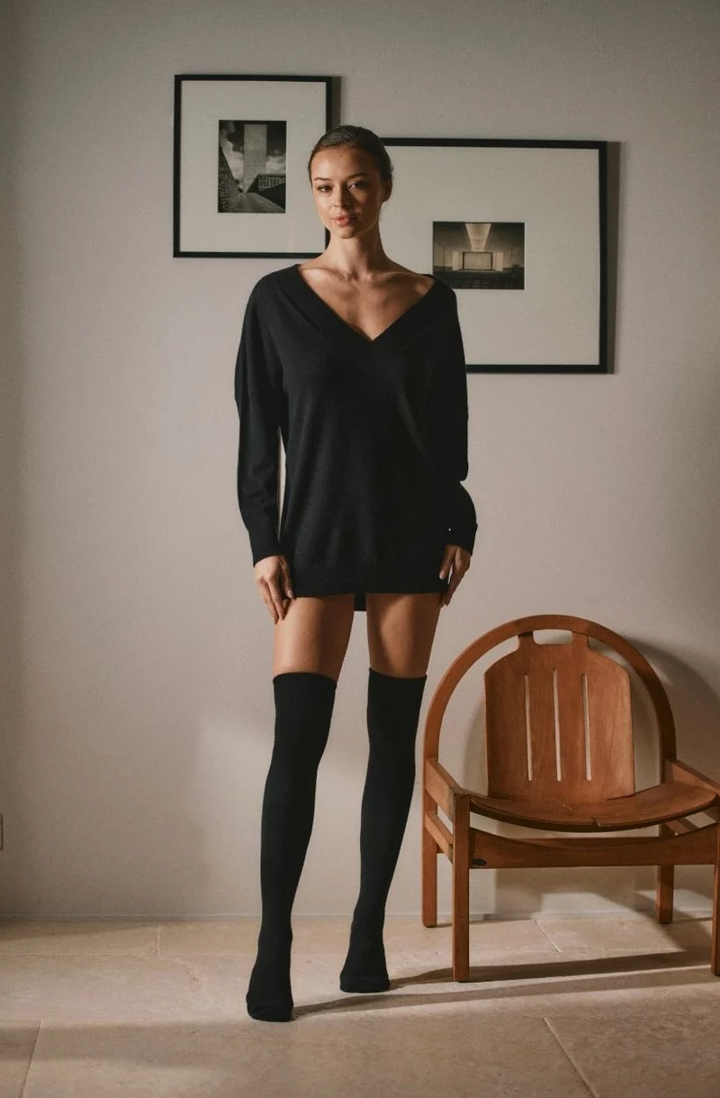Robe pull en cachemire Divine