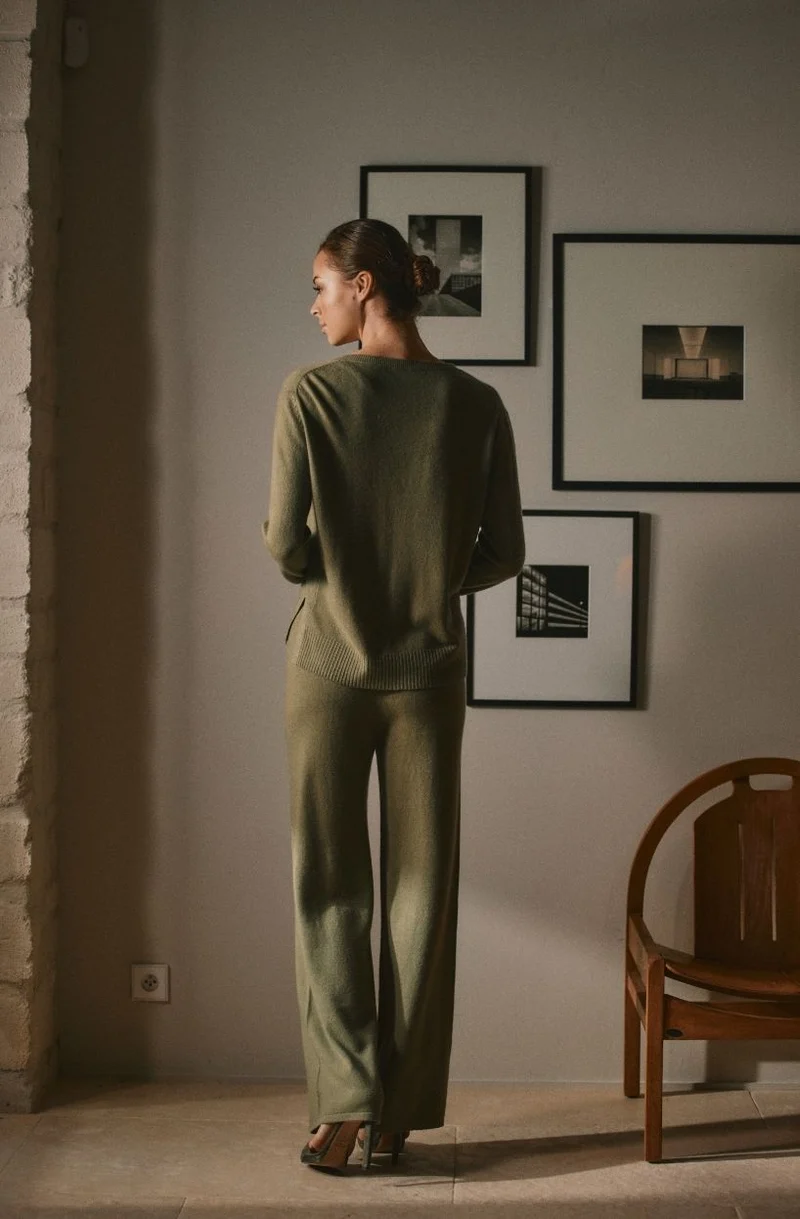 Pull court en cachemire Divine