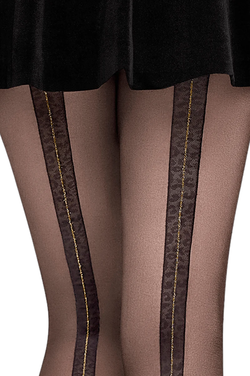 Collant Fantaisie 25D Baguette Féline Magic Nights - Noir ébène