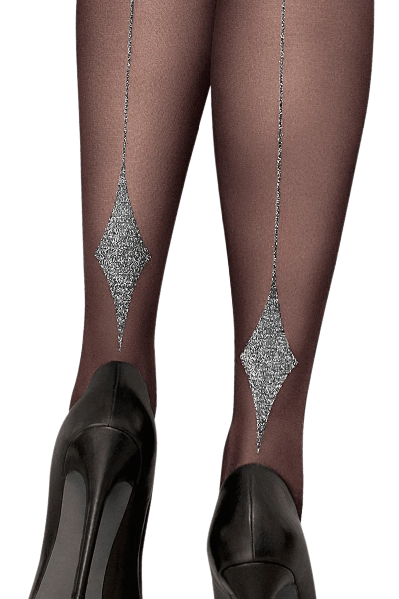 Collant Fantaisie 25D Baguette Etoile Filante Magic Nights - Noir ébène