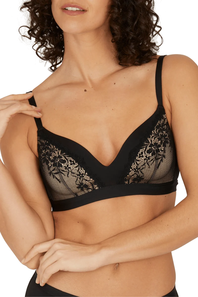Soutien-gorge sans armatures à coques souples Romance Magic Nights - Noir