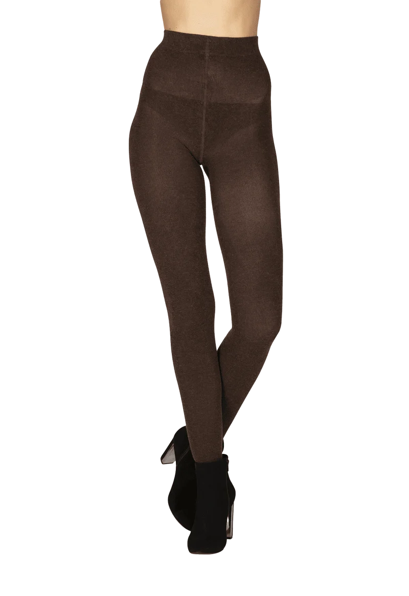 Collant Opaque 220D Laine Angora Allure d'Hiver - Chocolat