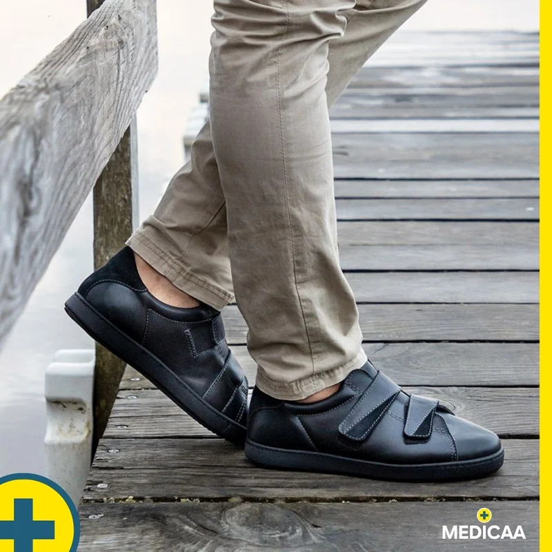 Baskets Orthopédiques - (Yves) - Homme - Noir