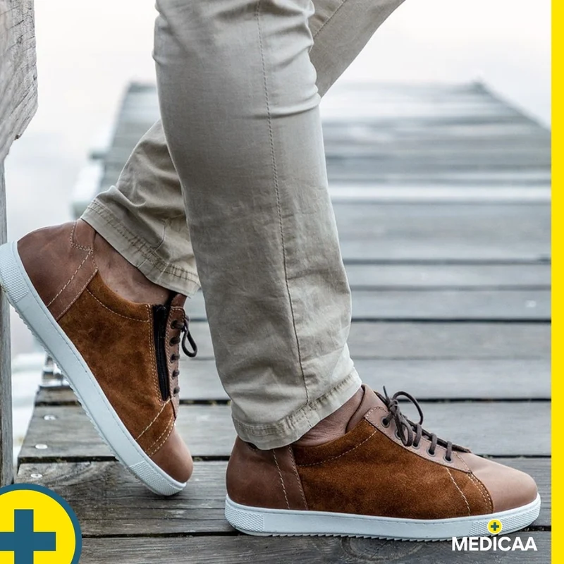 Baskets Orthopédiques - (Yvan) - Homme - Camel