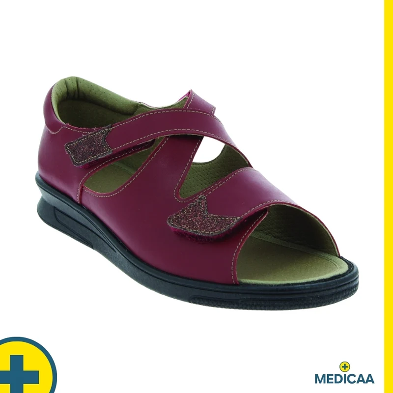 Sandales Orthopédiques - (Newell) - Femme - Bordeaux