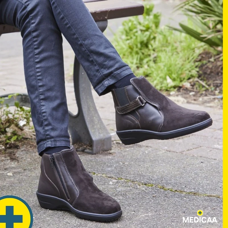 Bottines Orthopédiques - (Syrielle) - Femme - Chocolat