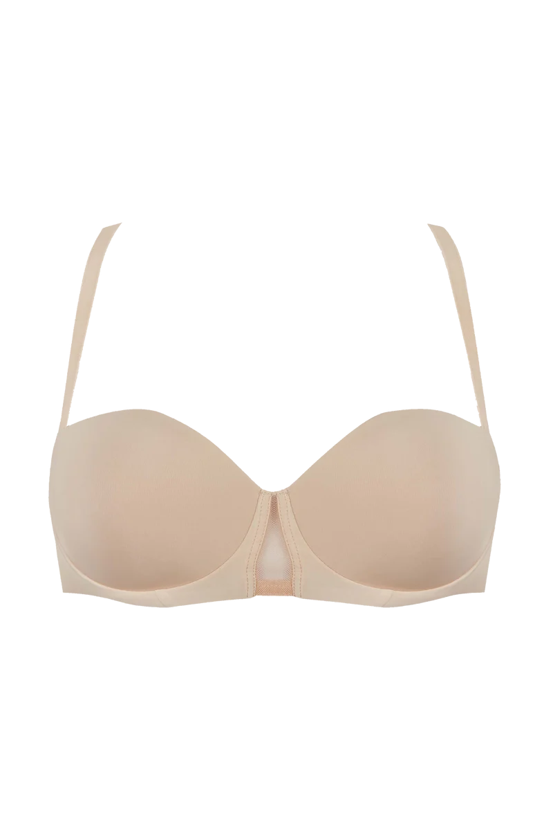 Soutien-gorge bandeau bretelles multipositions amovibles invisible Nuances - Nude