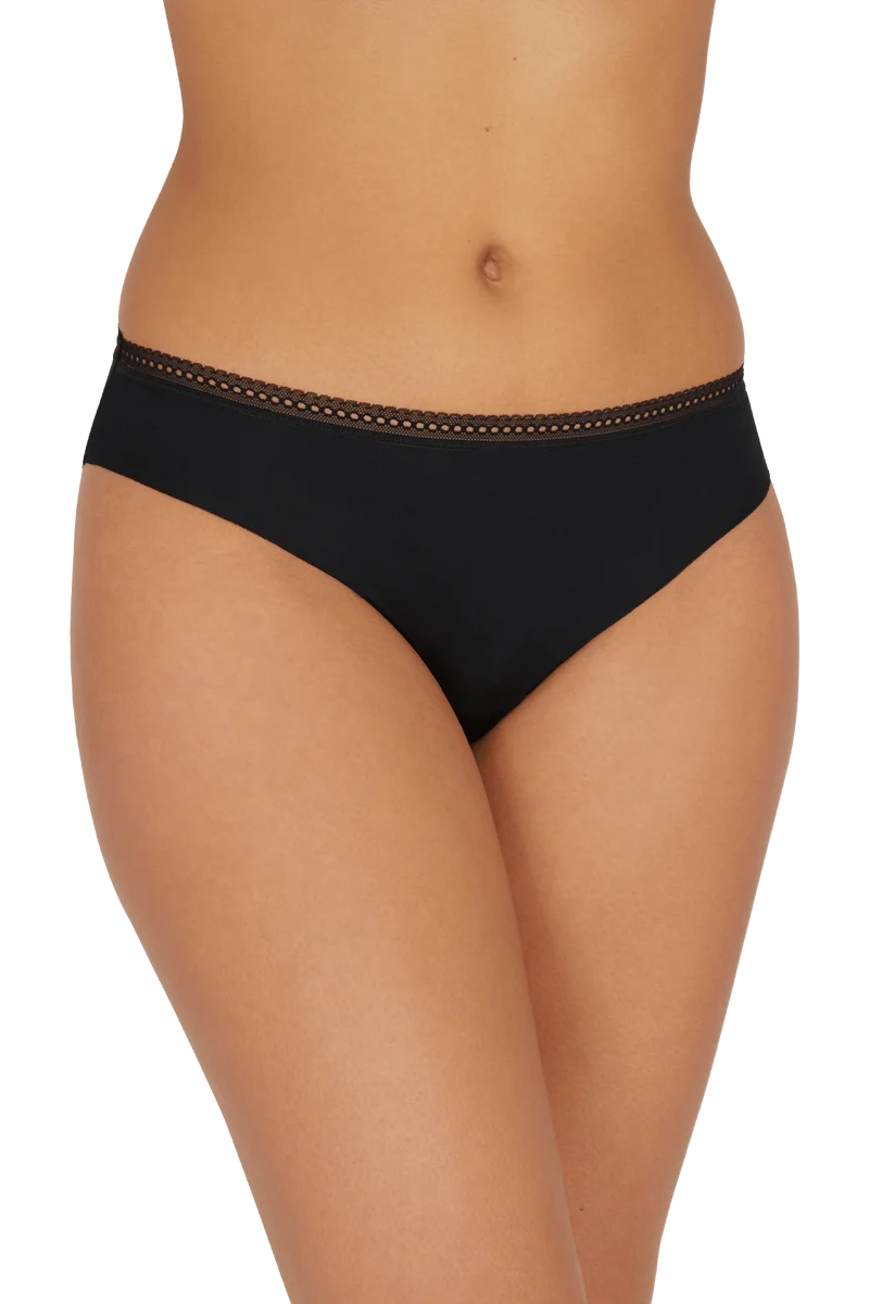 Lot de 3 Slips - Trio Invisible Modal - Rouge ardent / poudre / noir