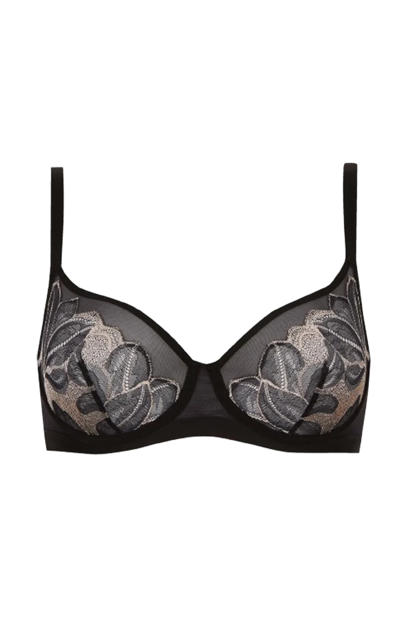 Soutien-gorge à armatures Nymphéas - Noir