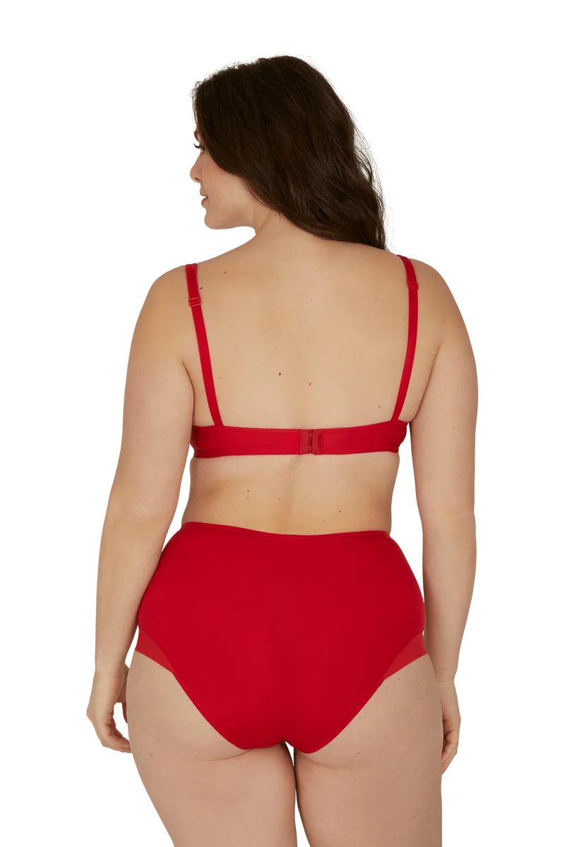 Shorty taille haute Tulle Design - Rouge ardent