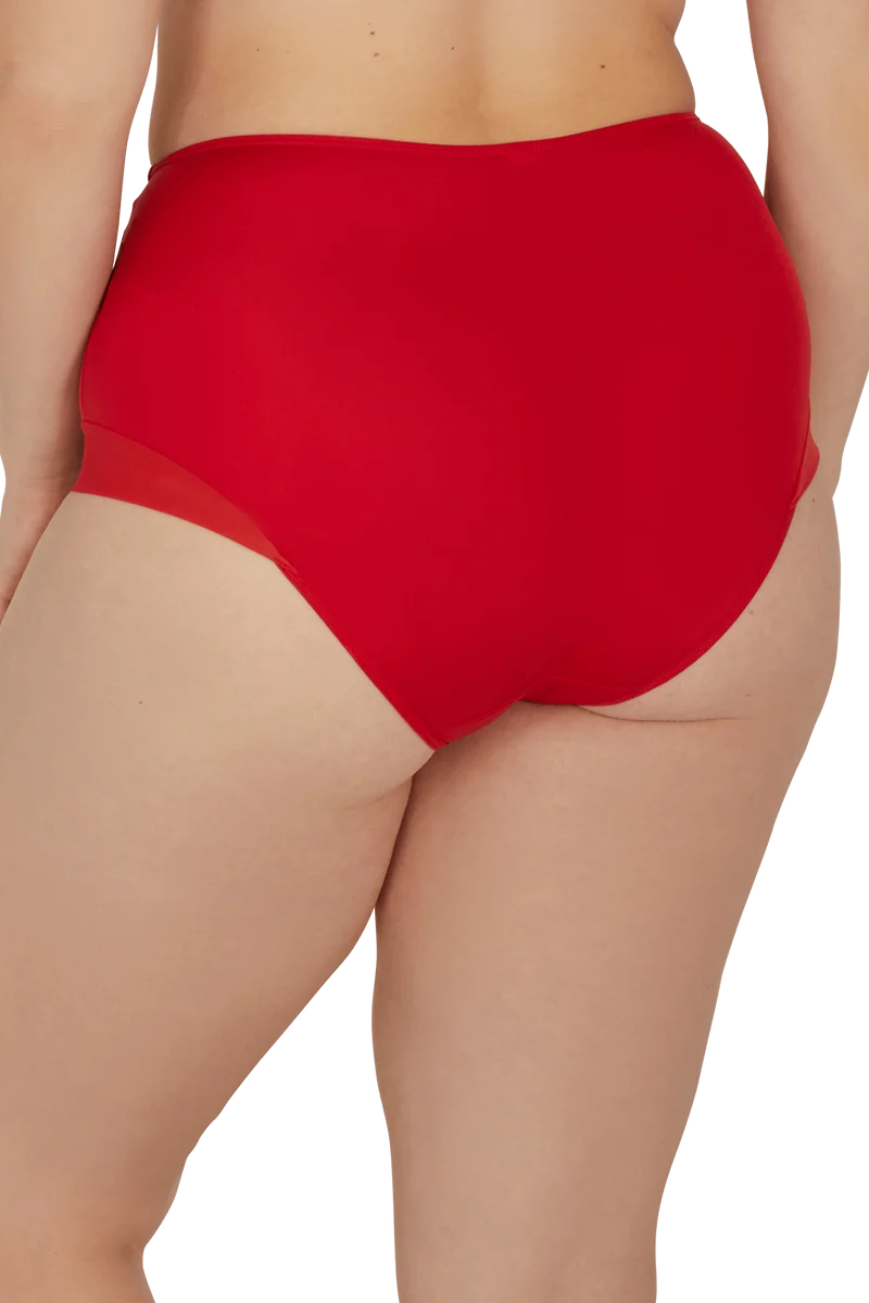 Shorty taille haute Tulle Design - Rouge ardent