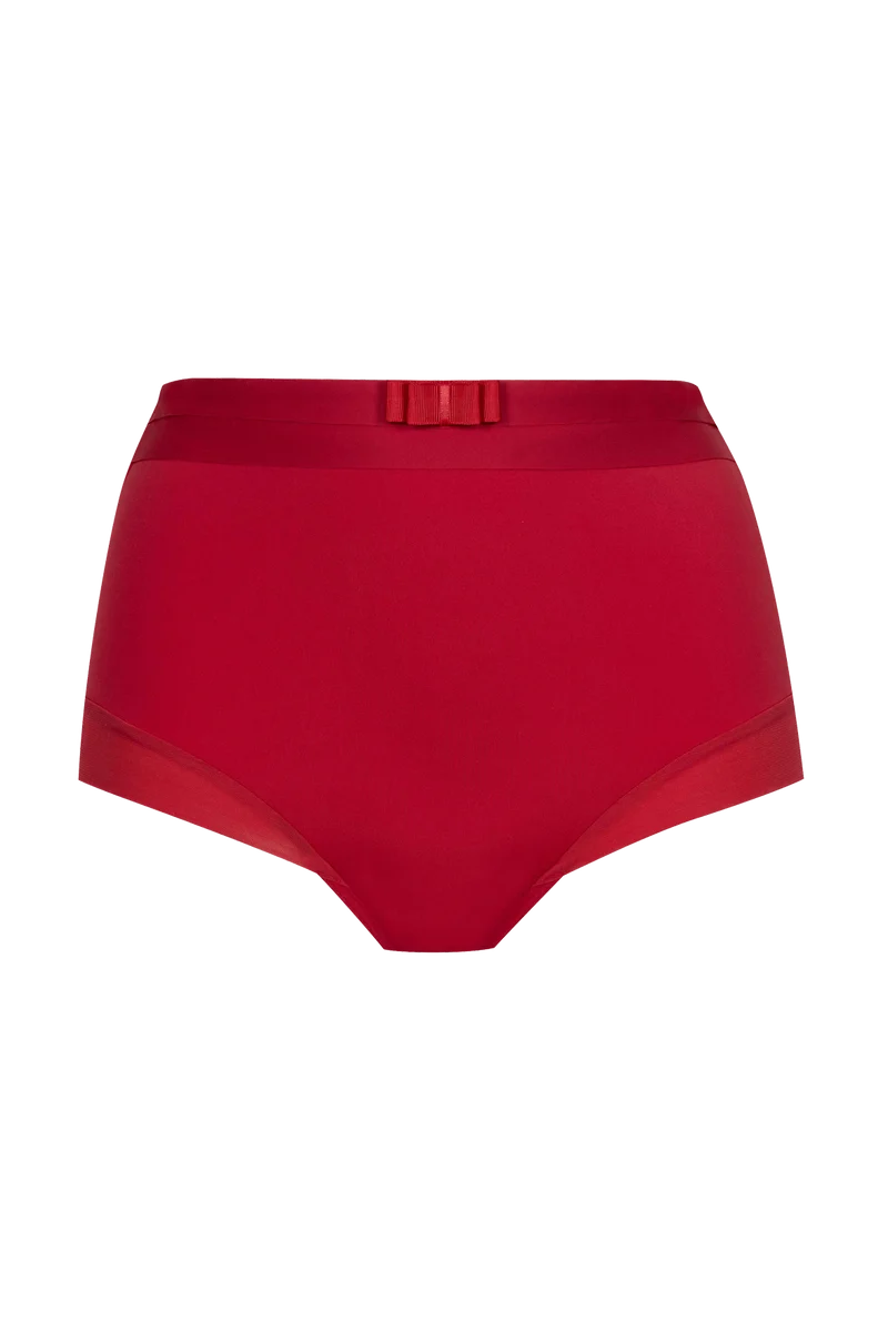 Shorty taille haute Tulle Design - Rouge ardent