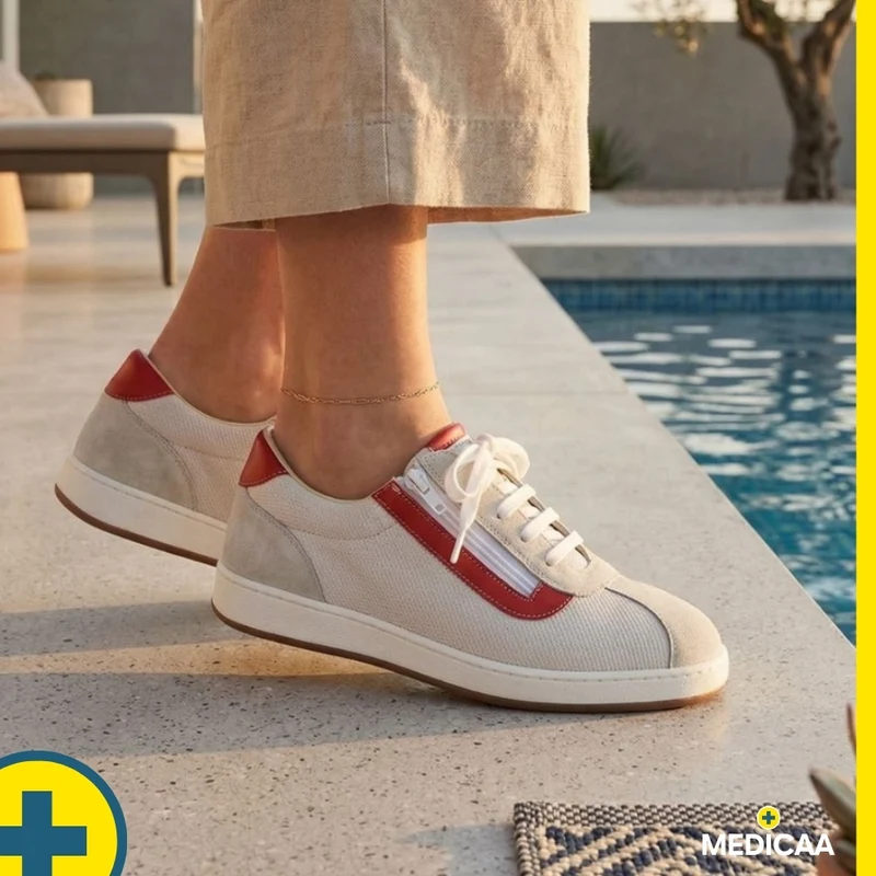Baskets Confort - (Kira) - Femme - Blanc