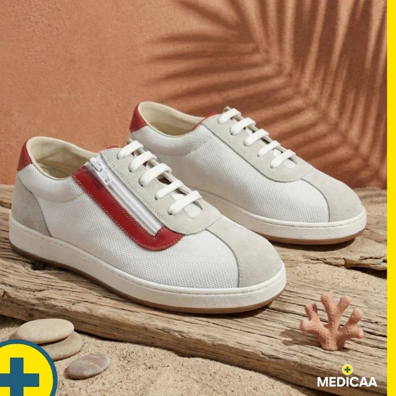 Baskets Confort - (Kira) - Femme - Blanc