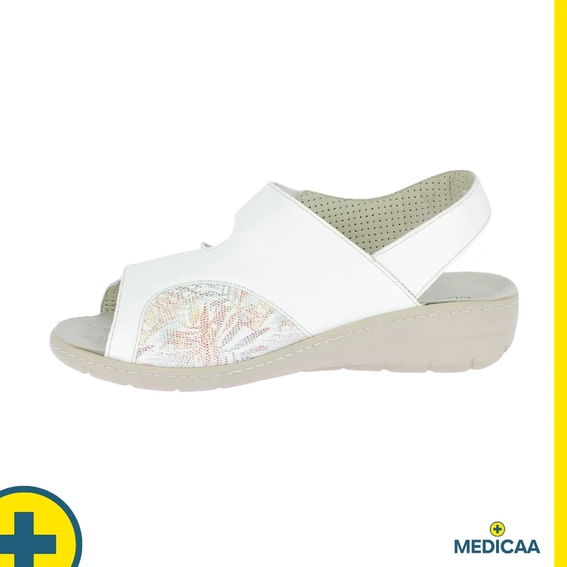 Sandales Confort - (Georgette) - Femme - Blanc