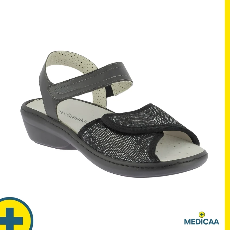 Sandales Confort - (Demi) - Femme - Noir
