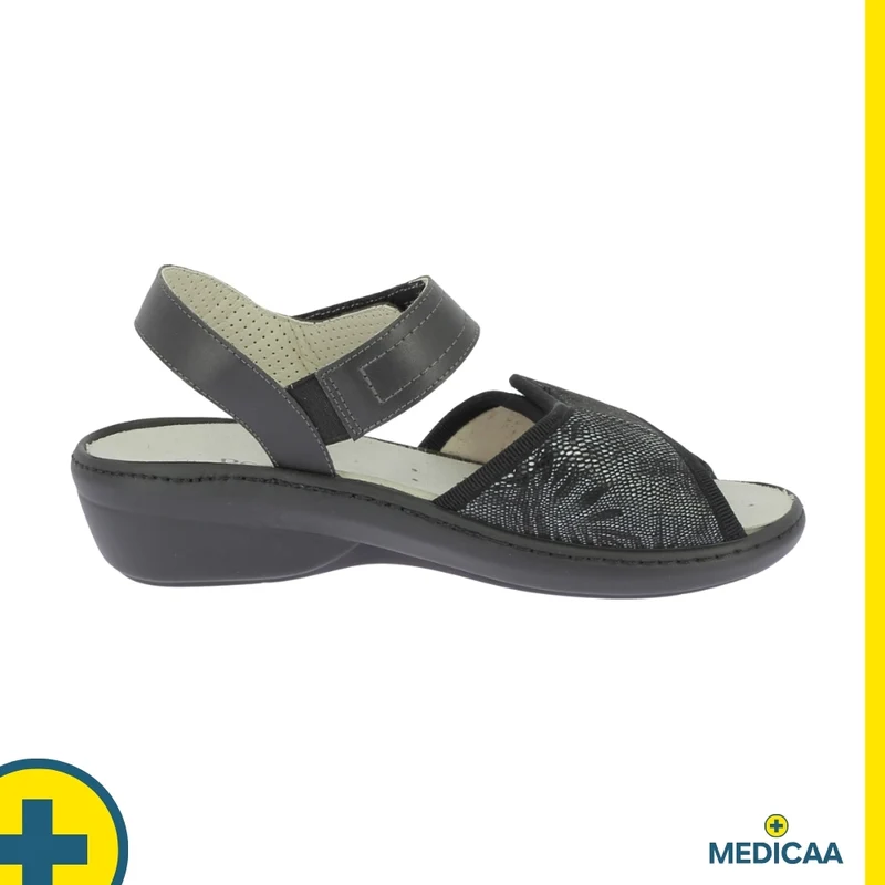 Sandales Confort - (Demi) - Femme - Noir