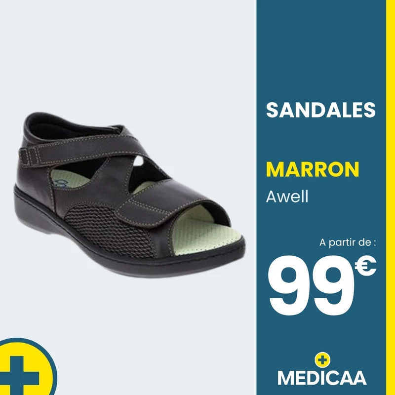 Sandales Orthopédiques - (Awell) - Mixte - Marron