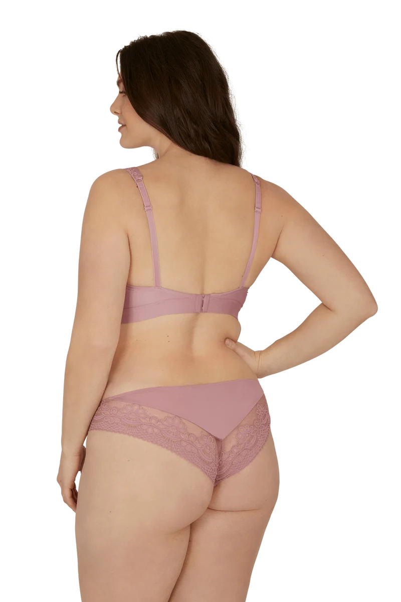 Soutien-gorge foulard sans armatures en dentelle et en microfibre L'irrésistible - Lilas