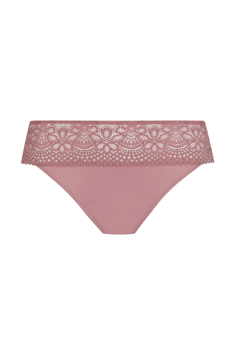 Slip brésilien dentelle et microfibre L'irrésistible - Lilas