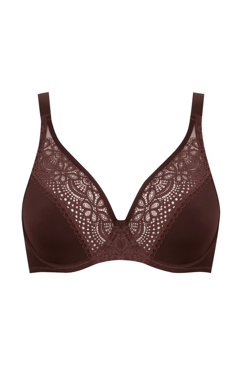 Soutien-gorge foulard à armatures L'irrésistible - Châtaigne