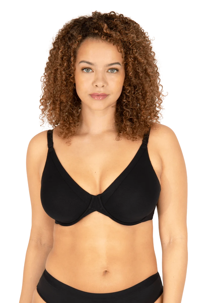 Soutien-gorge à armatures Tulle Design Coton - Noir