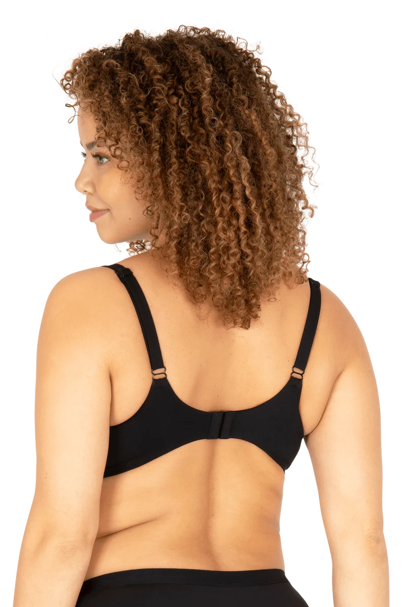 Soutien-gorge à armatures Tulle Design Coton - Noir