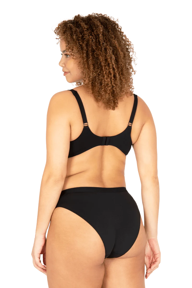 Soutien-gorge à armatures Tulle Design Coton - Noir