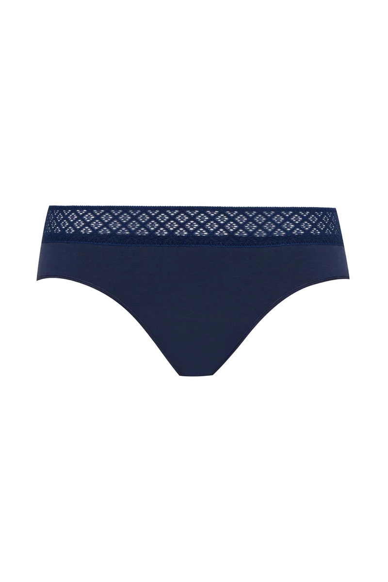 Lot de 3 Slips - Trio Dentelle Coton - Nuit étoilée / rose bonbon / blanc