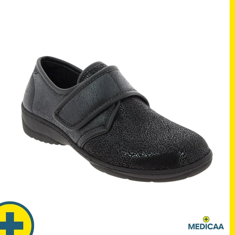 Chaussures à Bride Orthopédiques - (Manille) - Femme - Noir