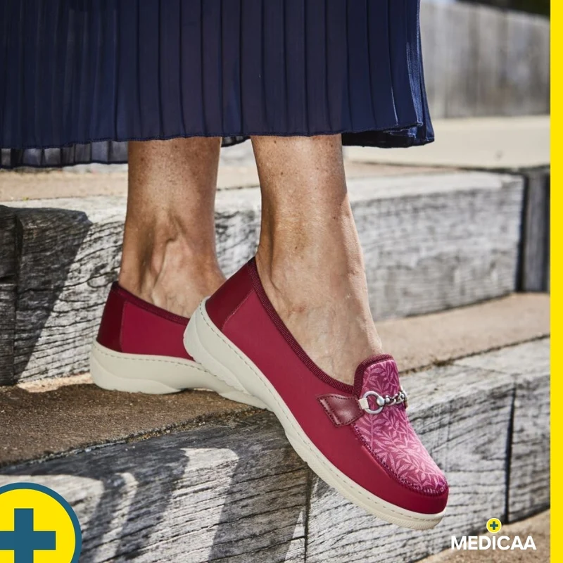 Mocassins Orthopédiques - (Magik) - Femme - Rouge