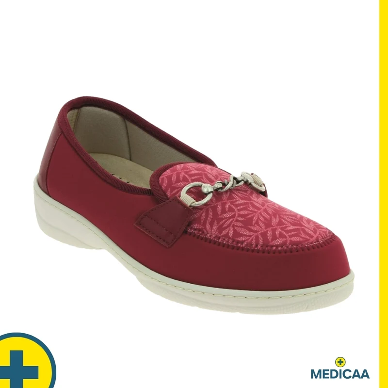 Mocassins Orthopédiques - (Magik) - Femme - Rouge