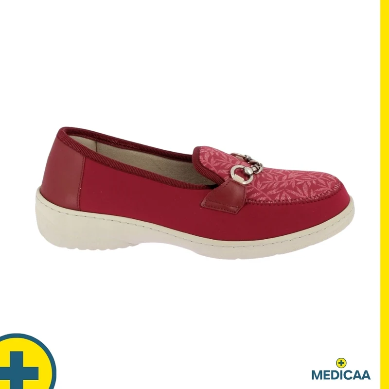 Mocassins Orthopédiques - (Magik) - Femme - Rouge