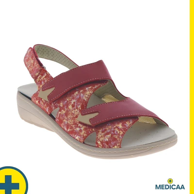Sandales Confort - (Gina) - Femme - Rouge