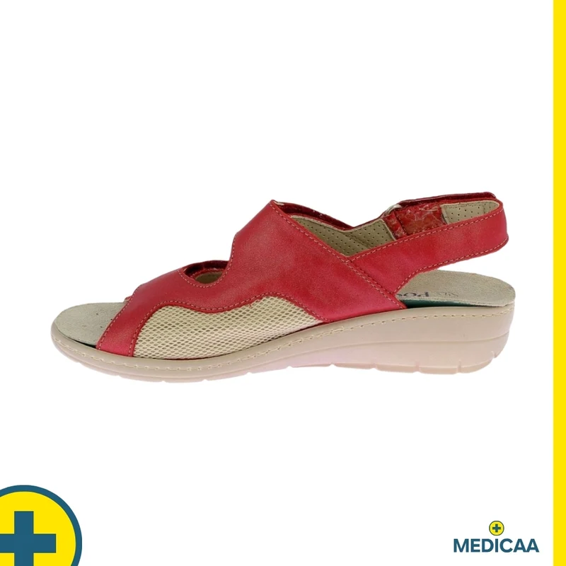 Sandales Confort - (Gina) - Femme - Rouge