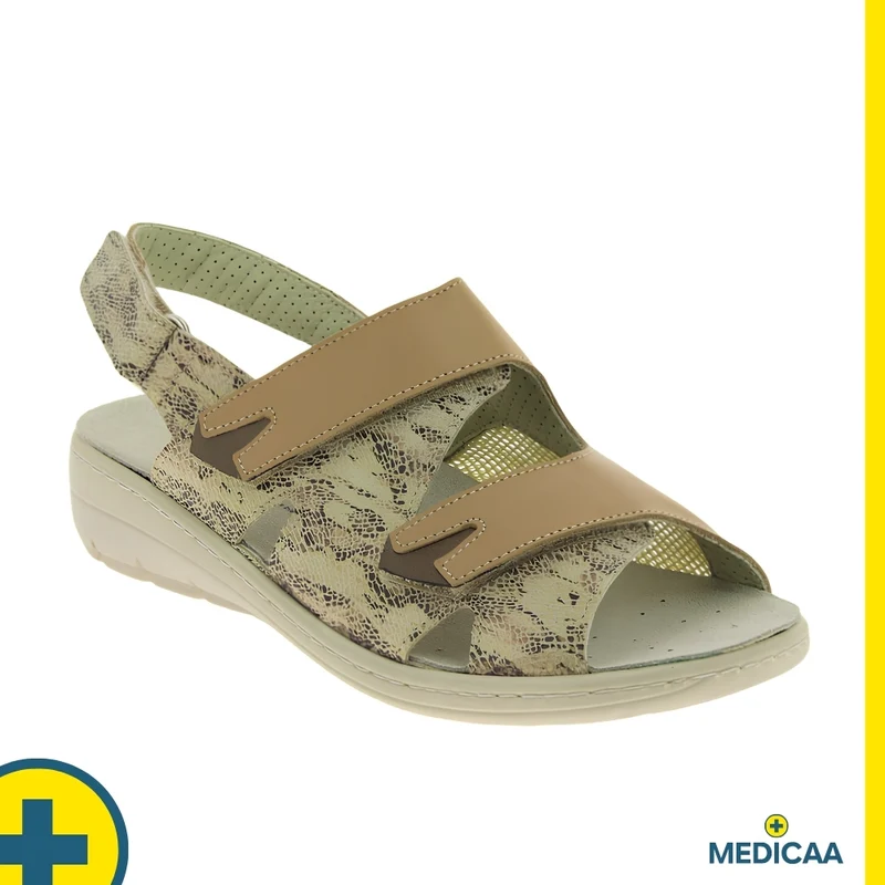 Sandales Confort - (Gina) - Femme - Camel