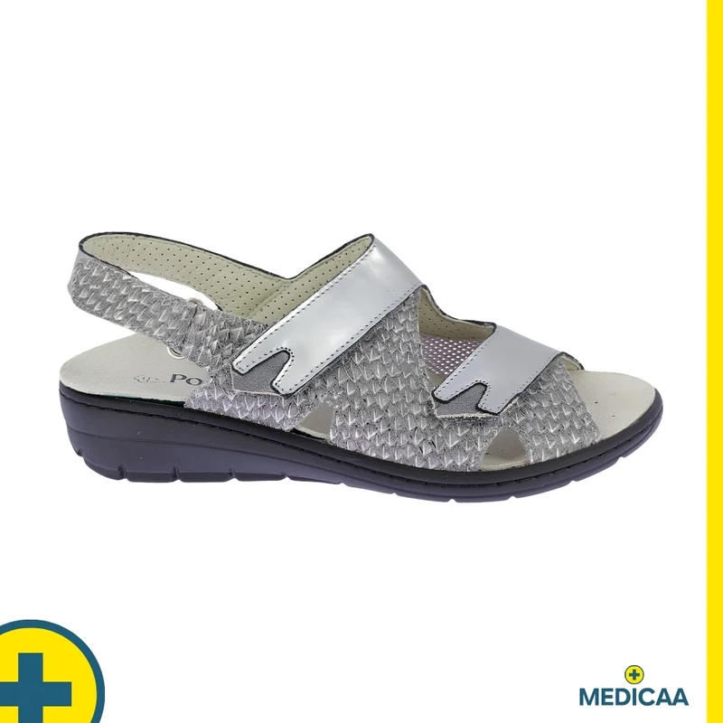 Sandales Confort - (Gina) - Femme - Acier