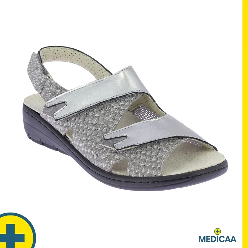 Sandales Confort - (Gina) - Femme - Acier