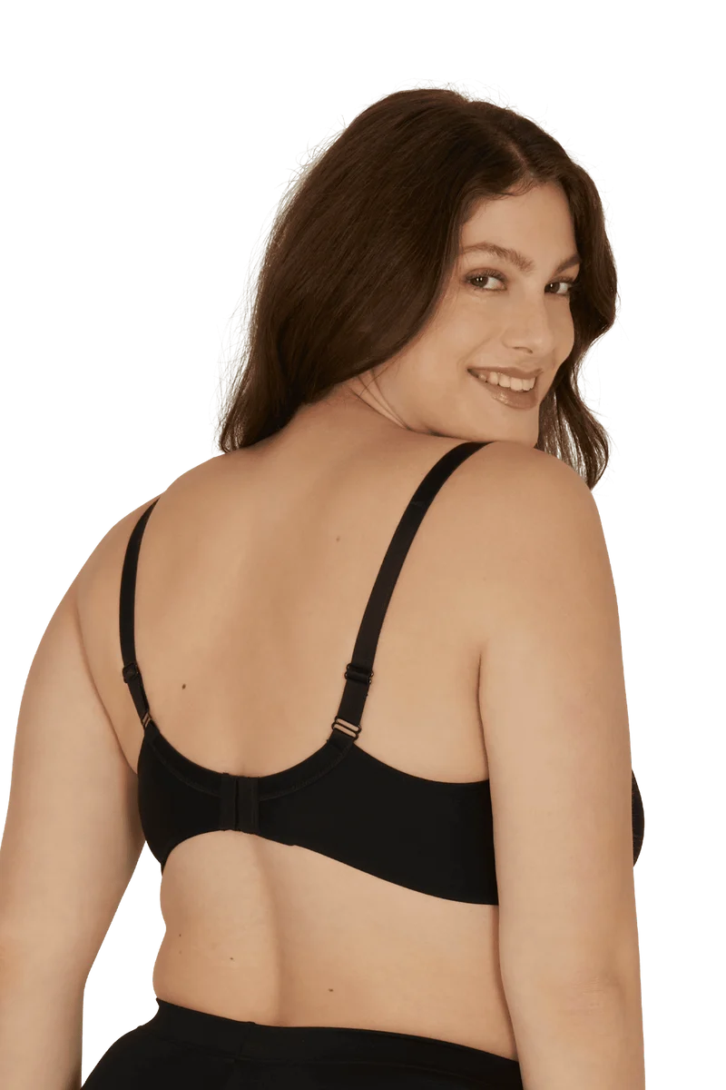 Soutien-gorge sans armatures basque dentelle Well Allure L'Elégante - Noir