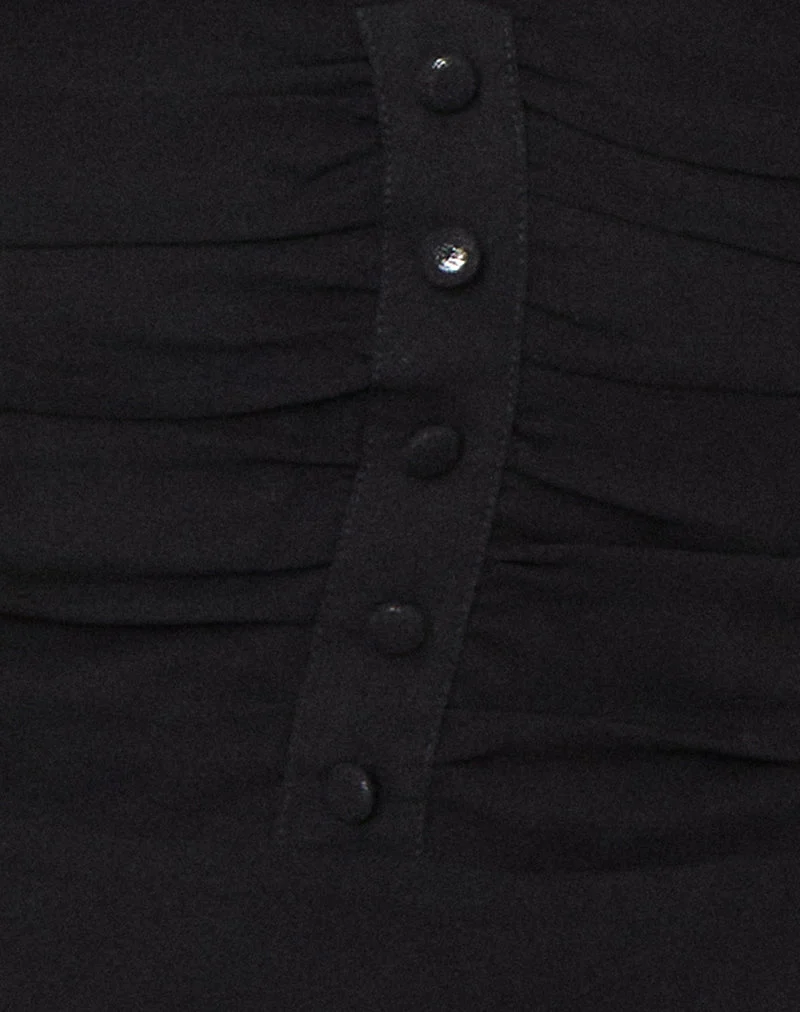 Mini-robe Ridisha en mousseline noire