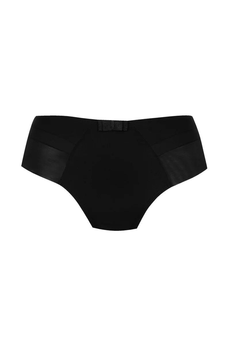 Slip brésilien Tulle Design - Noir