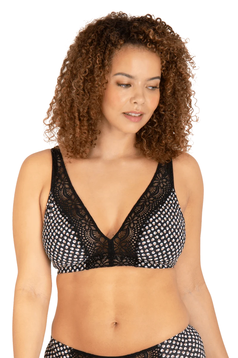 Soutien-gorge foulard sans armatures en dentelle et en microfibre L'irrésistible - Bulles