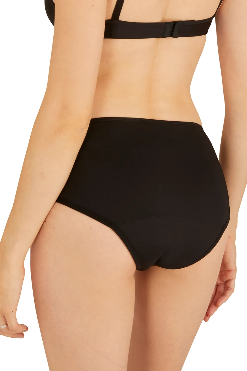 Flux Modéré - Culotte Menstruelle Tulle Design Intimement WELL - Noir